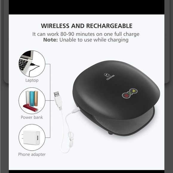 Cordless hand massager with heat. Includes box. Used once. - Picture 6 of 9